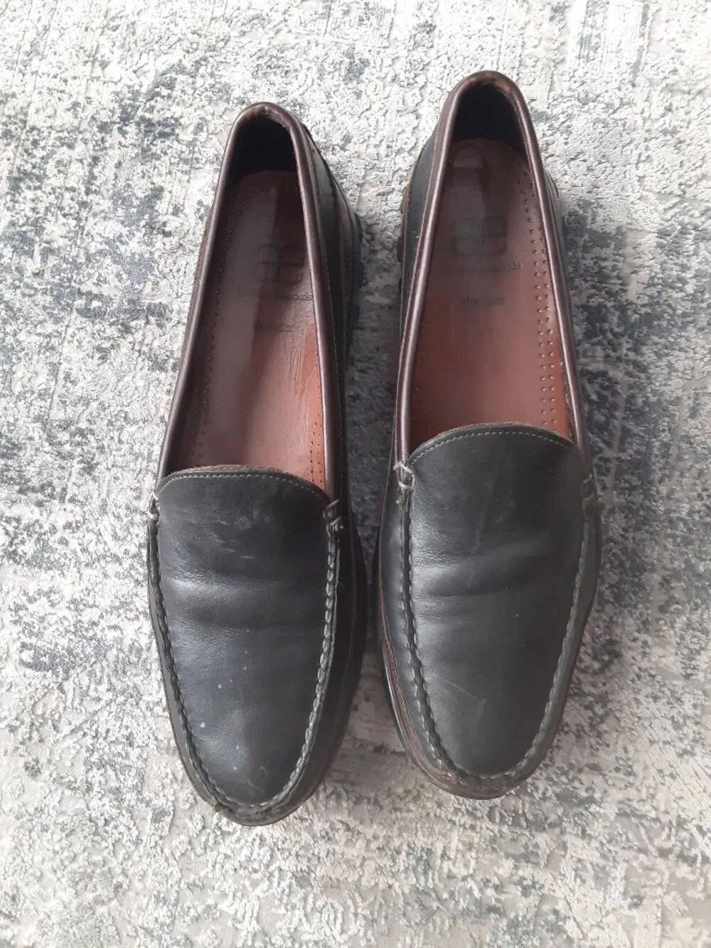 Mens Allen Edmonds Boulder black leather driving loafers, size 13